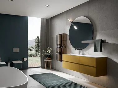 CHR4 008 - Wall-mounted vanity unit with drawers _ Edoné by Agorà